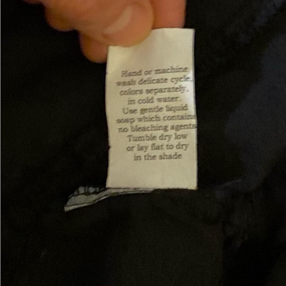 Blue Fish Black Hemp & Cotton Long Sleeve Top w Original Art - Picture 11 of 12